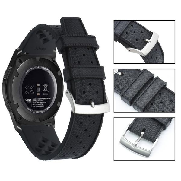 watch bands fluorine rubber strap for samsung galaxy 46mm gear s3 quick release spring bar watchbands 22mm, Black;brown
watch bands fluorine rubber strap for samsung galaxy 46mm gear s3 quick release spring bar watchbands 22mm, Black;brown