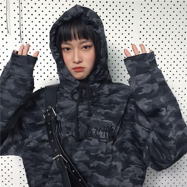 women's hoodies & sweatshirts harajuku winter ulzzang street fashion camouflage hip hop letter large size embroidery loose casual femal, Black
women's hoodies & sweatshirts harajuku winter ulzzang street fashion camouflage hip hop letter large size embroidery loose casual femal, Black
