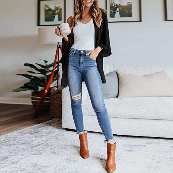 women's jackets solid cardigan mid length knittwear casual open stich thin sweater women knitted sweaters coat loose sleeve, Black;brown
women's jackets solid cardigan mid length knittwear casual open stich thin sweater women knitted sweaters coat loose sleeve, Black;brown