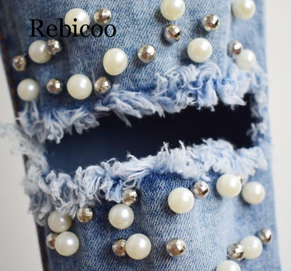 women fashion destroyed ripped pearled slim denim pants boyfriend jeans trousers ladies womens daily casual jean pant clothing women's, Blue
women fashion destroyed ripped pearled slim denim pants boyfriend jeans trousers ladies womens daily casual jean pant clothing women's, Blue