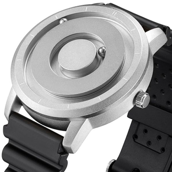 creative unique watch magnetic ball metal multinational men's fashion silicone strap rubber sports male wristwatches, Slivery;brown
creative unique watch magnetic ball metal multinational men's fashion silicone strap rubber sports male wristwatches, Slivery;brown
