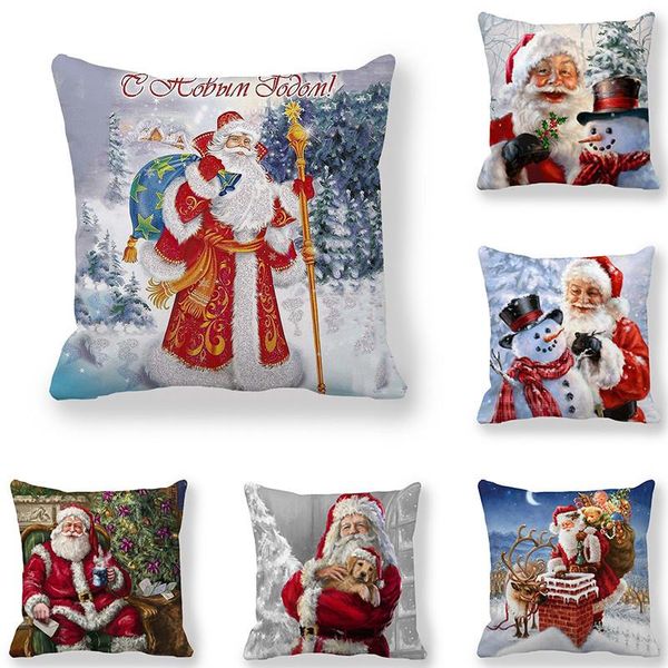 cushion/decorative pillow christmas ornaments happy year 2022 merry decorations for home navidad natal decor cushion cover 45x45cm 
cushion/decorative pillow christmas ornaments happy year 2022 merry decorations for home navidad natal decor cushion cover 45x45cm