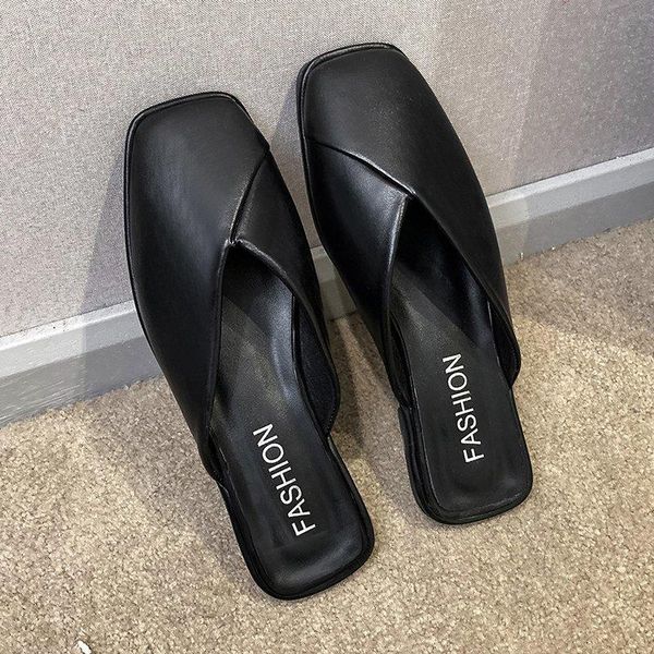 women sandals mules 2021 summer shoes female fashion ladies comfort flats for lady slippers, Black
women sandals mules 2021 summer shoes female fashion ladies comfort flats for lady slippers, Black