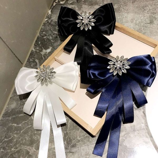 exaggerated large bow tie with diamond super sparkle crystal satin necktie long ribbon brooch fashion pin female, Gray
exaggerated large bow tie with diamond super sparkle crystal satin necktie long ribbon brooch fashion pin female, Gray