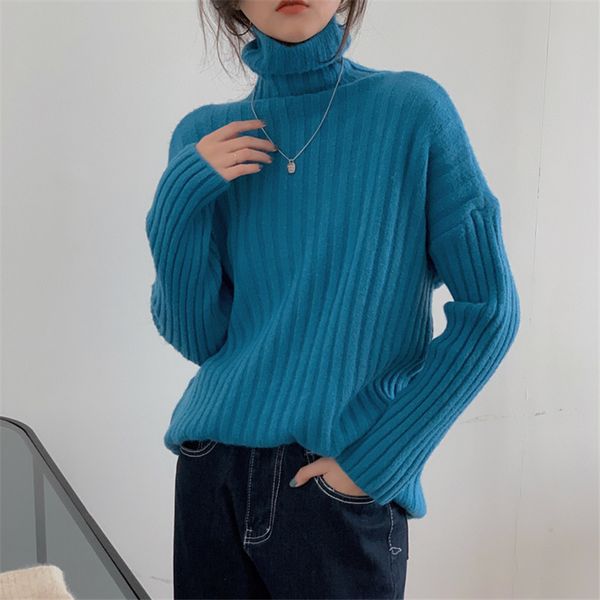 comelautumn winter bottoming sweater women outwear minimalist elegant basic turtleneck loose knitted sweaters 210515, White;black
comelautumn winter bottoming sweater women outwear minimalist elegant basic turtleneck loose knitted sweaters 210515, White;black