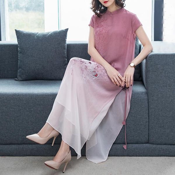 casual dresses pink floral silk cheongsam elegant maxi 2021 summer print 4xl plus size chinese style dress women bodycon party vestidos, Black;gray
casual dresses pink floral silk cheongsam elegant maxi 2021 summer print 4xl plus size chinese style dress women bodycon party vestidos, Black;gray