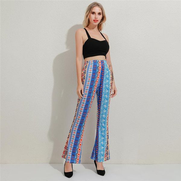 women's pants & capris summer autumn elegant female lady boho printing flared wide killer legs high waist ladies long trousers, Black;white
women's pants & capris summer autumn elegant female lady boho printing flared wide killer legs high waist ladies long trousers, Black;white