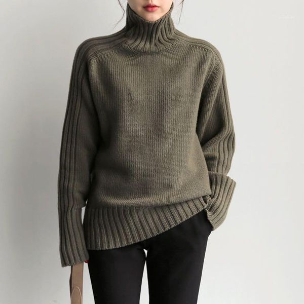 thickening oversized sweater women's winter korean loose pullover simple pit knitted turtleneck women long sleeve 96i sweaters, White;black
thickening oversized sweater women's winter korean loose pullover simple pit knitted turtleneck women long sleeve 96i sweaters, White;black