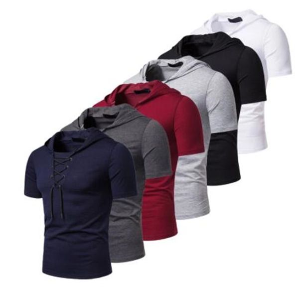 hooded t shirt men short sleeve streetwear o neck mens tshirts summer casual slim fit hoody tee homme tees, Gray;blue
hooded t shirt men short sleeve streetwear o neck mens tshirts summer casual slim fit hoody tee homme tees, Gray;blue