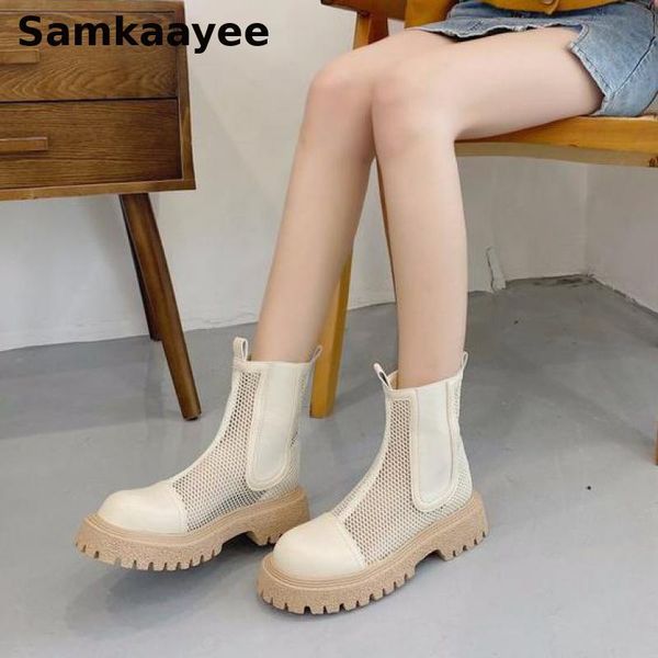 size 35-40 womens boots summer female platform botas mujer mesh shoes round toe thick bottom hollow ankle booties y59, Black
size 35-40 womens boots summer female platform botas mujer mesh shoes round toe thick bottom hollow ankle booties y59, Black