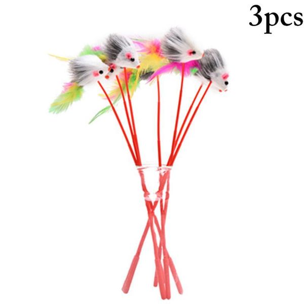 3pcs cat toy teaser feather toys kitten funny colorful rod wand plastic pet interactive stick supplies
3pcs cat toy teaser feather toys kitten funny colorful rod wand plastic pet interactive stick supplies