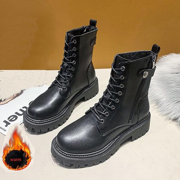 boots 20020 fashion women genuine leather lace-up thick round shoes winter female buckle warm botas mujer, Black
boots 20020 fashion women genuine leather lace-up thick round shoes winter female buckle warm botas mujer, Black
