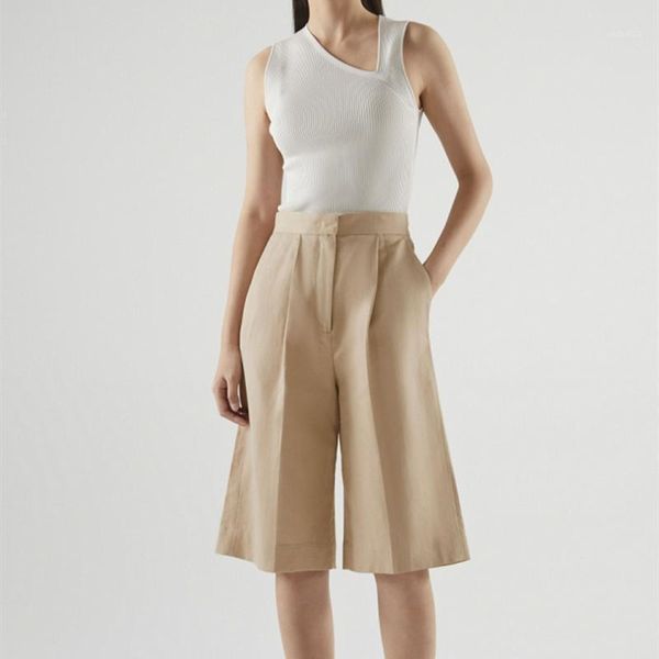 women's shorts wide leg simple loose high-waist office ladies wear straight bottom female temperament casual mid length, White;black
women's shorts wide leg simple loose high-waist office ladies wear straight bottom female temperament casual mid length, White;black