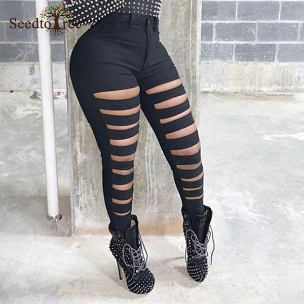 women's pants & capris solid high waist ripped holes skinny women cutout casual pencil, Black;white
women's pants & capris solid high waist ripped holes skinny women cutout casual pencil, Black;white