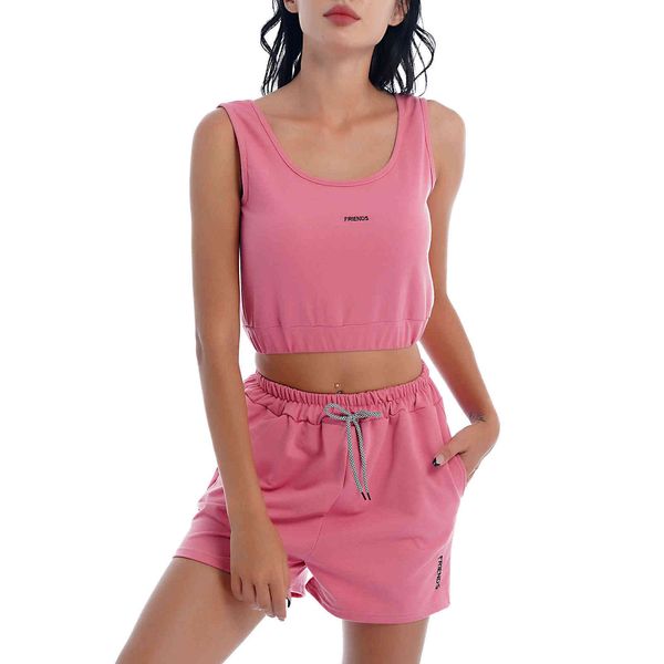 tracksuits sport suit sportswear casual women's 2021 summer vest + shorts two piece set, Gray
tracksuits sport suit sportswear casual women's 2021 summer vest + shorts two piece set, Gray