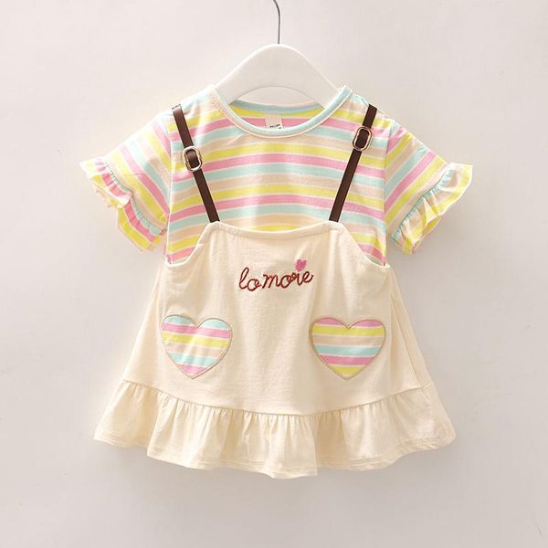 girl's dresses girls fake two-piece strap dress princess korean baby summer p5598, Red;yellow
girl's dresses girls fake two-piece strap dress princess korean baby summer p5598, Red;yellow