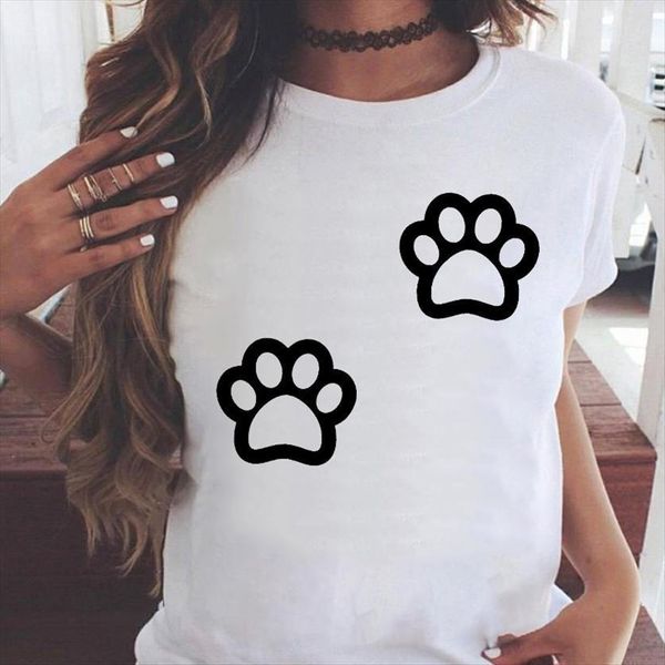 graphic dog paw cat printing women summer short sleeve casual fashion aesthetic print female clothes tees t shirt, White
graphic dog paw cat printing women summer short sleeve casual fashion aesthetic print female clothes tees t shirt, White
