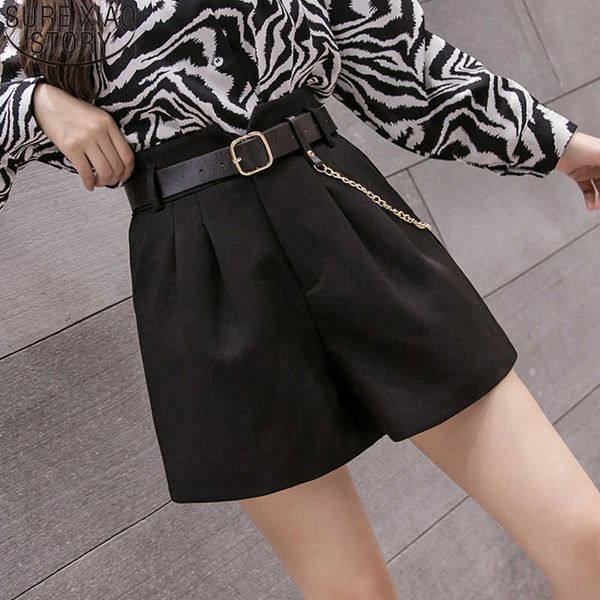 spring high waist wide leg shorts fashion women shorts loose autumn solid bottom casual women pocket short with chain 210527, White;black
spring high waist wide leg shorts fashion women shorts loose autumn solid bottom casual women pocket short with chain 210527, White;black