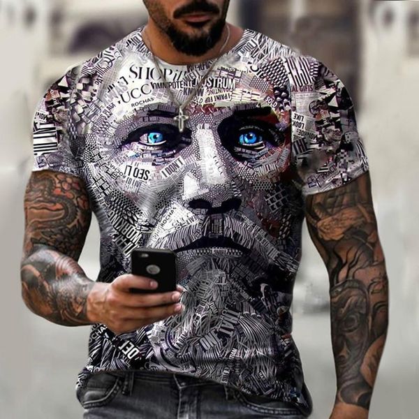 men's t-shirts portrait 3d printing t-shirt summer street gentleman style short-sleeved round neck fashion, White;black
men's t-shirts portrait 3d printing t-shirt summer street gentleman style short-sleeved round neck fashion, White;black