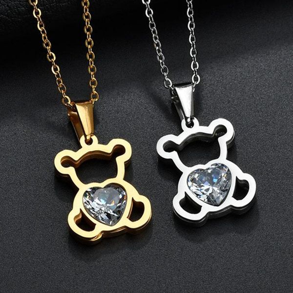chains charm hollow cubic zircon bear chain necklaces for women gold color animal necklace jewelry gift, Silver
chains charm hollow cubic zircon bear chain necklaces for women gold color animal necklace jewelry gift, Silver