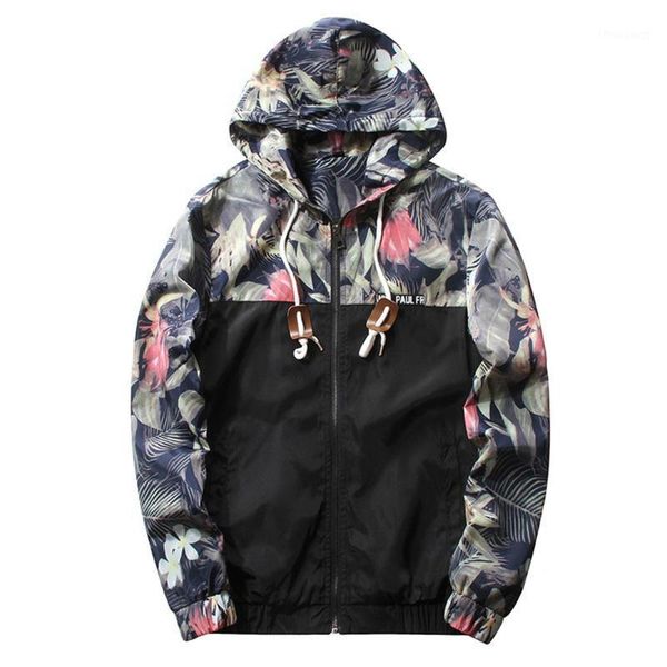 men's jackets man trendy hooded floral spring autumn slim long sleeve zipper outwear casual coat windbreaker, Black;brown
men's jackets man trendy hooded floral spring autumn slim long sleeve zipper outwear casual coat windbreaker, Black;brown