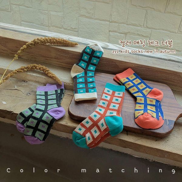 children's socks only one tide , spring color blocking lattice korean pure personality boys and girls' cotton, Pink;yellow
children's socks only one tide , spring color blocking lattice korean pure personality boys and girls' cotton, Pink;yellow