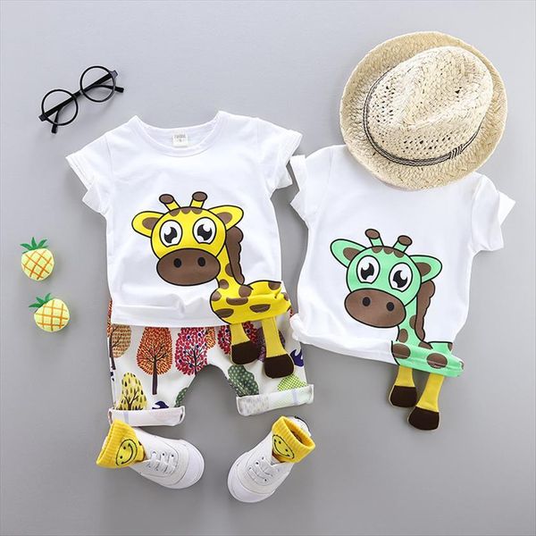 summer kids clothing for boys girls short sleeve set fashion children giraffe outfits cotton t shirt printed shorts cute kits, White
summer kids clothing for boys girls short sleeve set fashion children giraffe outfits cotton t shirt printed shorts cute kits, White