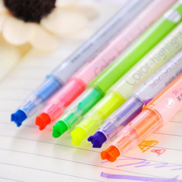highlighters 12 pcs/lot multi tip highlighter marker pen for reading book canetas stationary office material escolar school supplies, Black;red
highlighters 12 pcs/lot multi tip highlighter marker pen for reading book canetas stationary office material escolar school supplies, Black;red
