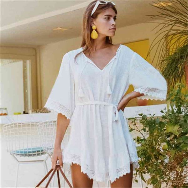 beach dress saida de praia cotton cover up kaftan pareos playa mujer lace bikini swimsuit cover #q711 210420, White;black
beach dress saida de praia cotton cover up kaftan pareos playa mujer lace bikini swimsuit cover #q711 210420, White;black