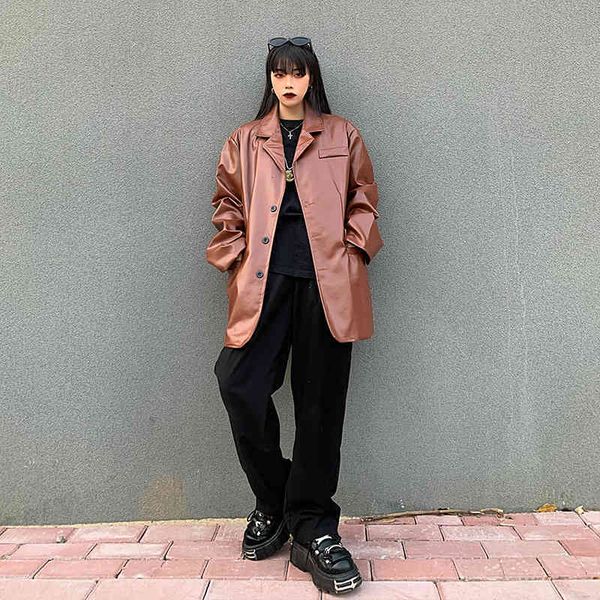 women's jackets spring autumn faux leather coat korean slim turn-down collar fashion short pu jacket streetwear g121 ngjb, Black;brown
women's jackets spring autumn faux leather coat korean slim turn-down collar fashion short pu jacket streetwear g121 ngjb, Black;brown