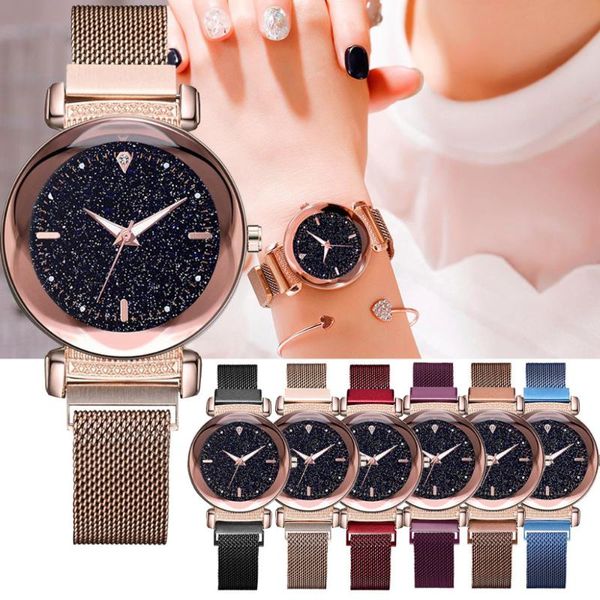 starry women watches luminous dial quartz mesh with watch magnetic buckle wrist ladies girl automatique *a wristwatches, Slivery;brown
starry women watches luminous dial quartz mesh with watch magnetic buckle wrist ladies girl automatique *a wristwatches, Slivery;brown