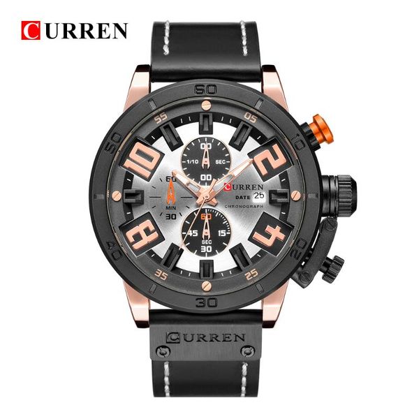 wristwatches curren watches 2021 men chronograph sport leather strap military quartz army fashion brand male clock, Slivery;brown
wristwatches curren watches 2021 men chronograph sport leather strap military quartz army fashion brand male clock, Slivery;brown