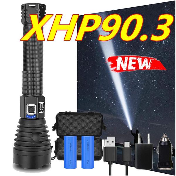 flashlights torches xhp90.3 powerful 10000 lm xhp70 usb rechargeable led torch use large capacity 26650 battery waterproof campin
flashlights torches xhp90.3 powerful 10000 lm xhp70 usb rechargeable led torch use large capacity 26650 battery waterproof campin