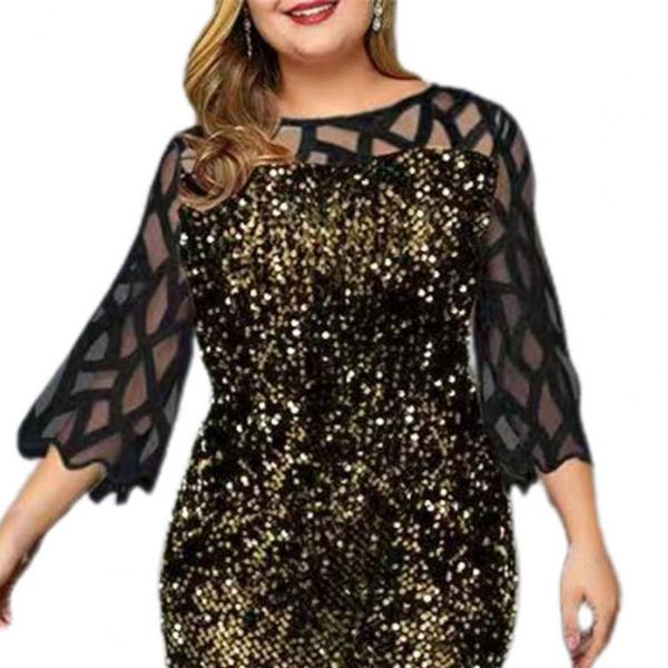 casual dresses autumn winter dress sequin mesh stitching bodycon hollow 3/4 sleeve o-neck midi for party wedding women's clothing, Black;gray
casual dresses autumn winter dress sequin mesh stitching bodycon hollow 3/4 sleeve o-neck midi for party wedding women's clothing, Black;gray