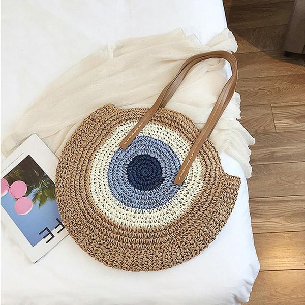 summer round straw bags for women rattan shoulder handmade woven beach female message handbag totes duffel
summer round straw bags for women rattan shoulder handmade woven beach female message handbag totes duffel
