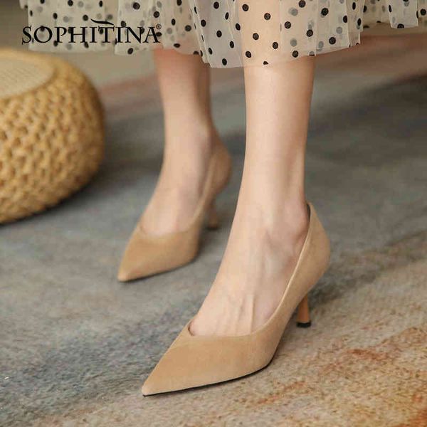 sophitina concise women's pumps pointed shallow mouth pure color high heel shoes tpr non-slip handmade stiletto lady shoes ao172 210513, Black
sophitina concise women's pumps pointed shallow mouth pure color high heel shoes tpr non-slip handmade stiletto lady shoes ao172 210513, Black
