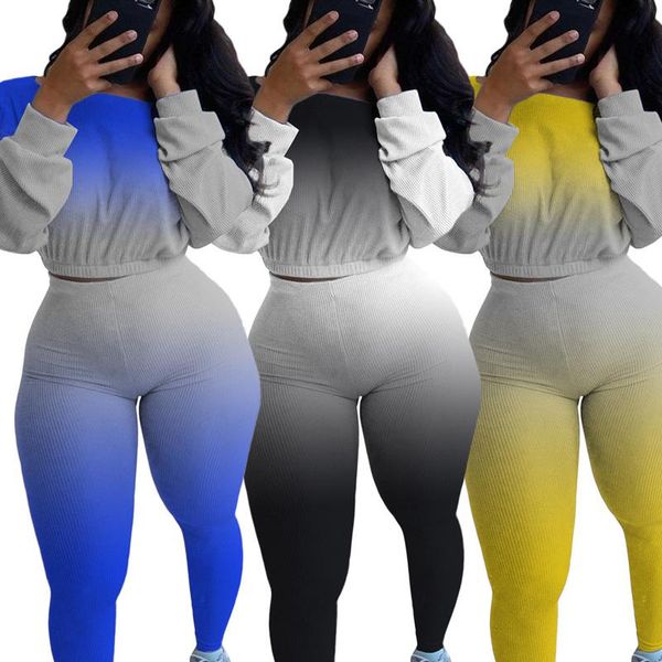 gym clothing women rib tracksuits 2pcs outfits long sleeve navel high waistline crop skinny pants tie-dyed bodycon sportswear, White;black
gym clothing women rib tracksuits 2pcs outfits long sleeve navel high waistline crop skinny pants tie-dyed bodycon sportswear, White;black