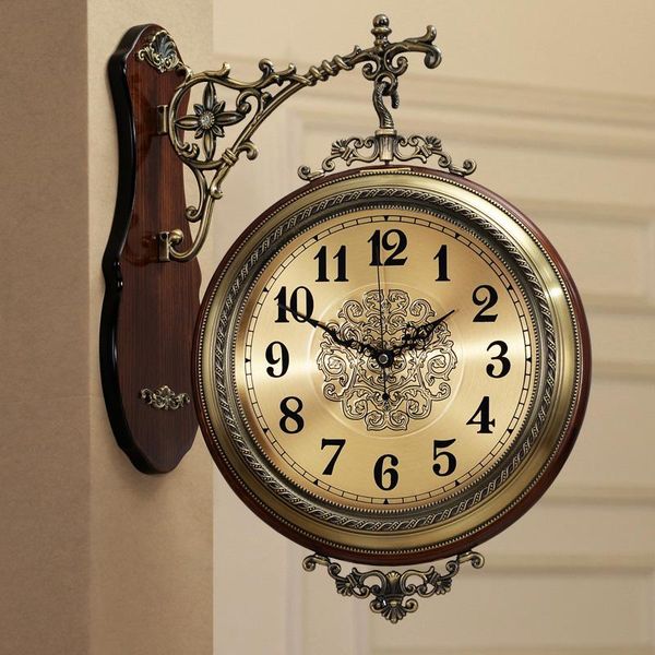 wall clocks double sided art clock american metal quartz simple creative reloj de pared moderno home decoration 50wc
wall clocks double sided art clock american metal quartz simple creative reloj de pared moderno home decoration 50wc