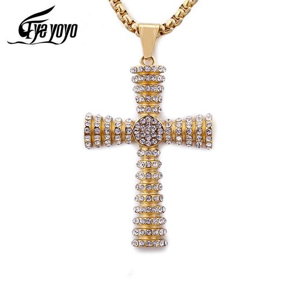 pendant necklaces hip hop cross necklace classic gold color rhinestone pendants men jewelry statement box chain, Silver
pendant necklaces hip hop cross necklace classic gold color rhinestone pendants men jewelry statement box chain, Silver