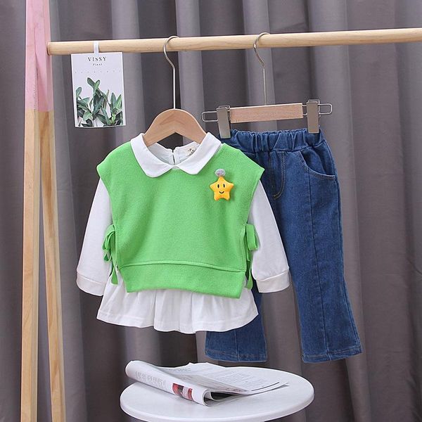 clothing sets 2021 toddler baby girls clothes kids for born vest+long sleeve shirt+pants 3 pcs children 1-5 age, White
clothing sets 2021 toddler baby girls clothes kids for born vest+long sleeve shirt+pants 3 pcs children 1-5 age, White