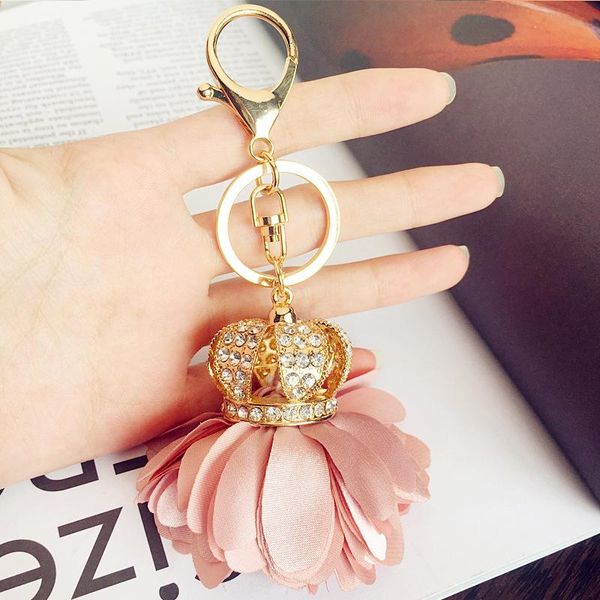 keychains luxury exquisite rhinestone crown petal keychain handmade flowers keyrings women car bag charm key chains pendant accessories, Silver
keychains luxury exquisite rhinestone crown petal keychain handmade flowers keyrings women car bag charm key chains pendant accessories, Silver