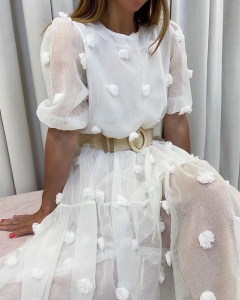 party dresses stylish lady cute princess dress 2021 summer women half sleeve o neck mesh club midi vestidos de festa, White;black
party dresses stylish lady cute princess dress 2021 summer women half sleeve o neck mesh club midi vestidos de festa, White;black