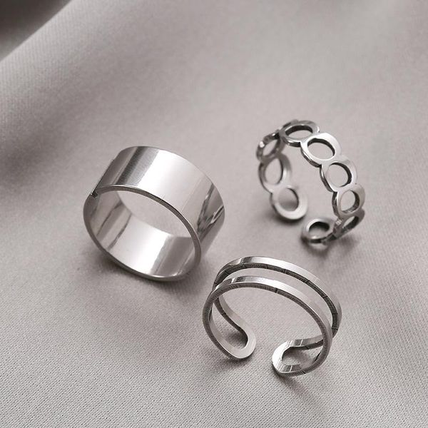 cluster rings trend fashion ring set titanium steel open stainless men's european and american retro custom jewelry, Golden;silver
cluster rings trend fashion ring set titanium steel open stainless men's european and american retro custom jewelry, Golden;silver