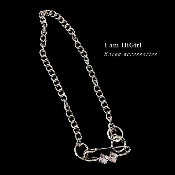 chain women pendants korea dongdamen temperament inlaid diamond paper clip clavicle metal cool wind simple fashion net red necklace, Silver
chain women pendants korea dongdamen temperament inlaid diamond paper clip clavicle metal cool wind simple fashion net red necklace, Silver