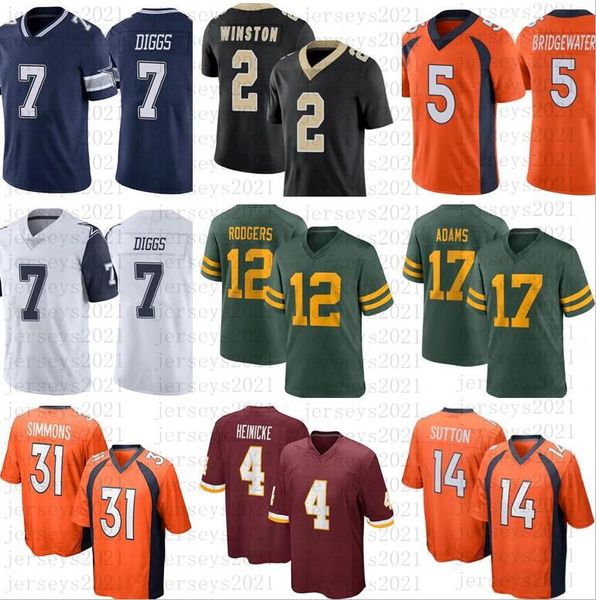 men football 7 trevon diggs 2 jameis winston 5 teddy bridgewater sutton simmons 4 heinicke 12 rodgers 17 adams 23 alexander 33 jones jersey, Black;red
men football 7 trevon diggs 2 jameis winston 5 teddy bridgewater sutton simmons 4 heinicke 12 rodgers 17 adams 23 alexander 33 jones jersey, Black;red