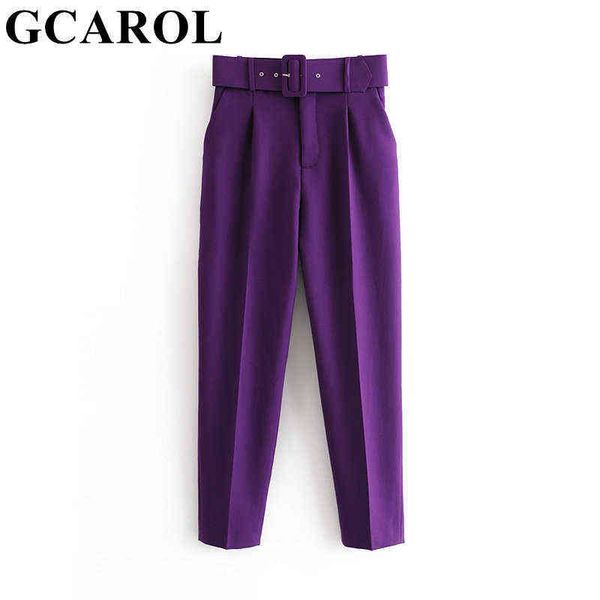 gcarol women high waist suit pants with belt ankle length elegant office work classic trousers multi occasions 14 colors 211124, Black;white
gcarol women high waist suit pants with belt ankle length elegant office work classic trousers multi occasions 14 colors 211124, Black;white