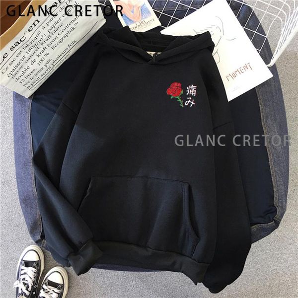 women's hoodies & sweatshirts rose pattern women hoodie kawaii funny ulzzang sweatshirt harajuku korean style graphic female clothes fa, Black
women's hoodies & sweatshirts rose pattern women hoodie kawaii funny ulzzang sweatshirt harajuku korean style graphic female clothes fa, Black