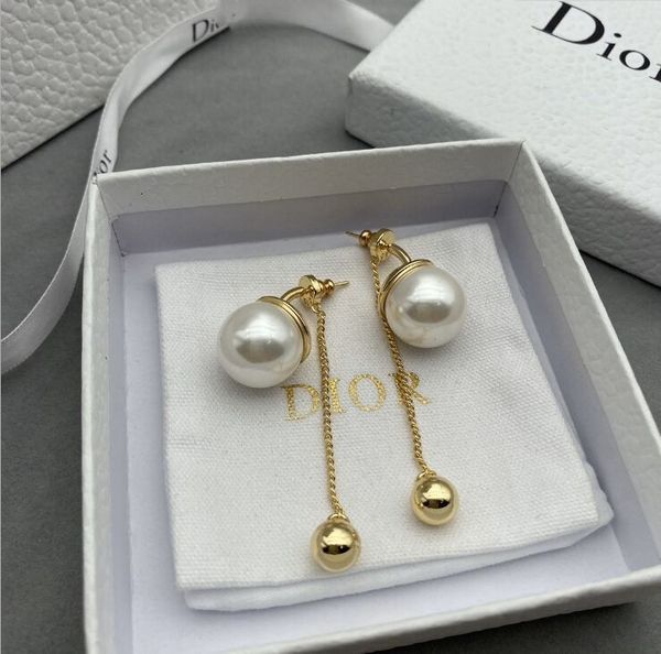d family 21 new earrings net red super fairy pearl long 925 sier needle fashion temperament one for two, Golden
d family 21 new earrings net red super fairy pearl long 925 sier needle fashion temperament one for two, Golden