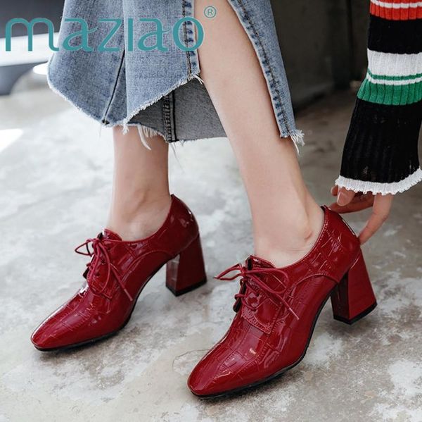 dress shoes maziao ladies big size 34-43 british style women's pumps autumn square toe chunky high heels female lace up black
dress shoes maziao ladies big size 34-43 british style women's pumps autumn square toe chunky high heels female lace up black