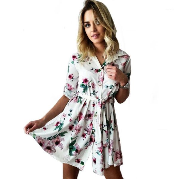 women casual fashion floral print shirt dresses boho long sleeve v neck beach mini sundress female clothing, Black;gray
women casual fashion floral print shirt dresses boho long sleeve v neck beach mini sundress female clothing, Black;gray